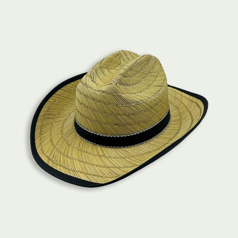 Handwoven Mat Straw Cowboy Hat Natural Straw Western Hat