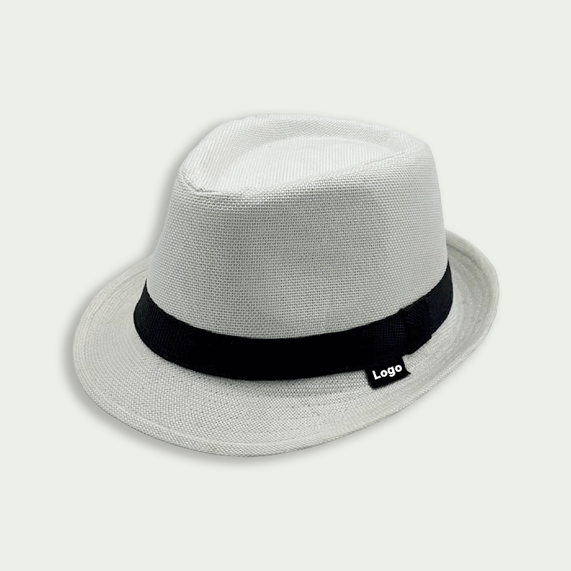 Classic Linen Jazz Fedora Trilby Gentleman Hat